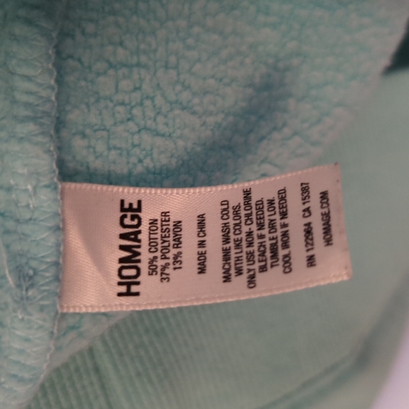 Homage sz small short sleeved t-shirt, teal blue green - Picture 5 of 5